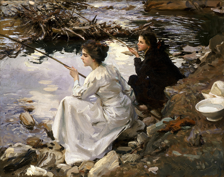 Two Girls Fishing